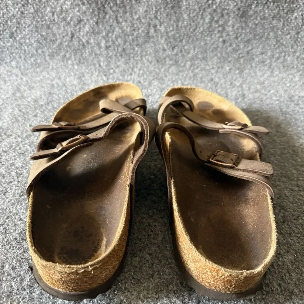 Birkenstock Mayari toe-loop sandalsLeather Buckle Adjustable Strap Slip-On US 7